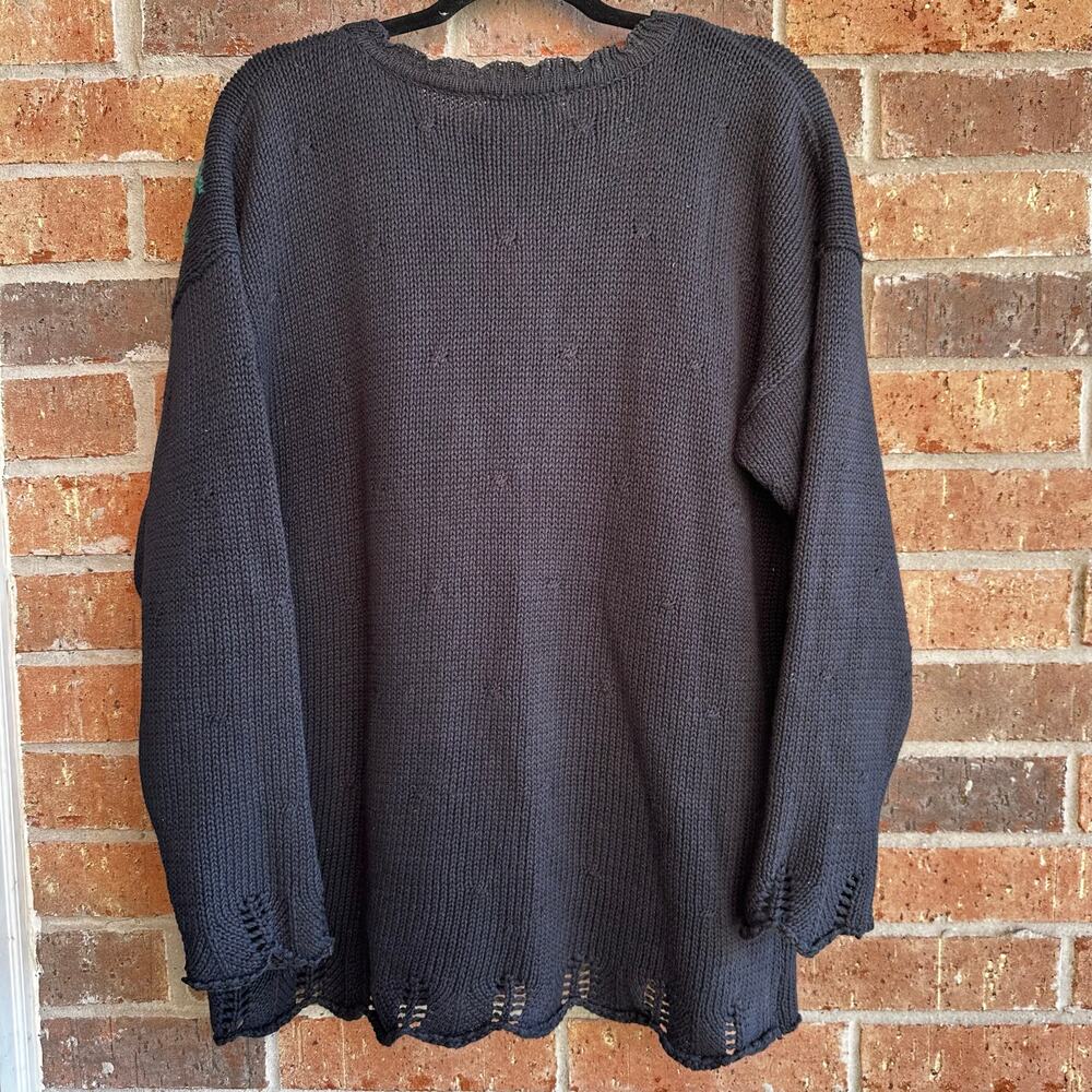 Casual Corner Vintage Long Sleeve Flower Sweater - Picture 2 of 4